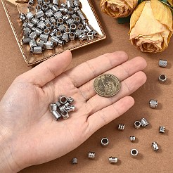 100 Stück Edelstahlperlen in 10 Stilen&nbsp;STAS-YW0002-84