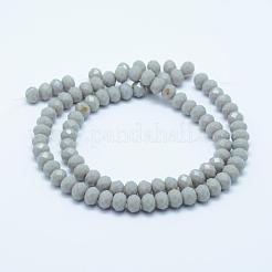 Chapelets de perles en rondelles facettées en verre&nbsp;GLAA-I033-4mm-M