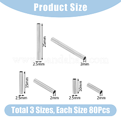 240 pz 3 perline tubolari in acciaio inossidabile 304&nbsp;STAS-DC0015-54