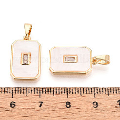 Muschelanhänger aus Messing mit Pavé-Fassung&nbsp;LS-KK-CJC0015-13