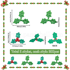 400 stücke 2 arten tuch red berry blatt&nbsp;FIND-SC0012-19