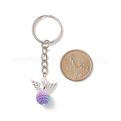 Portachiavi con pendente in acrilico colorato con perle d'angelo&nbsp;KEYC-JKC00406