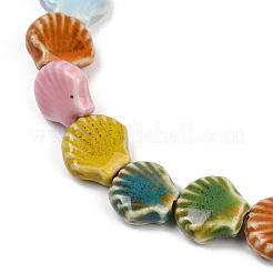 Abalorios de la porcelana hecha a mano hilos&nbsp;PORC-Q002-01A-11