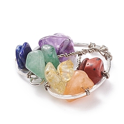 Chakra natürliche Edelstein-Chip-Anhänger&nbsp;PALLOY-JF01493-02