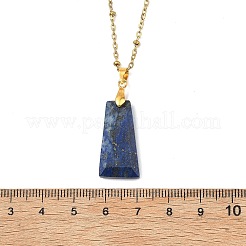 Natürlicher Lapislazuli-Anhänger in facettierter Trapezform&nbsp;NJEW-JN06071-01