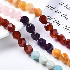 Chakra-Thema natürliches Tigerauge & Rosenquarz & Amethyst & Topas Jade & roter Achat & Amazonit & Sodalith-Perlenstränge&nbsp;G-S376-002C