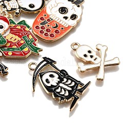 7 pendentifs en alliage émaillé sur le thème de Noël&nbsp;ENAM-FP0002-98