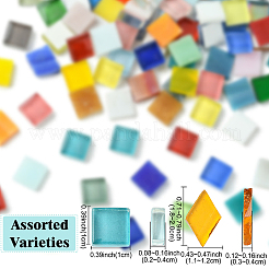 100 Stück 2 Farben Mosaikfliesen Glascabochons&nbsp;DIY-YW0012-19