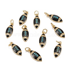 Vrais pendentifs en laiton plaqué 18k or véritable micro pavé zircone cubique clair&nbsp;ZIRC-A020-18G