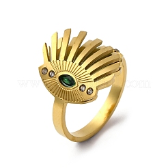 304 Edelstahl mit offenen Ringen aus Strass&nbsp;RJEW-Q020-02G
