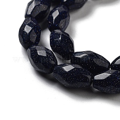 Sintetici blu Goldstone fili di perline&nbsp;G-P520-C25-01
