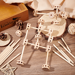 Ensembles de jouets de construction en bois schima&nbsp;DIY-WH0030-37