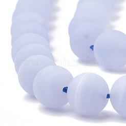 Chapelets de perles en agate avec dentelle bleue naturelle&nbsp;X-G-T106-032