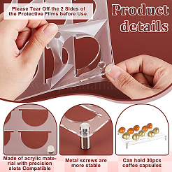 30 Gitter transparenter Kaffeekapselhalter aus Acryl&nbsp;ODIS-WH0329-72