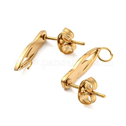 Placcatura ionica (ip) 304 acciaio inossidabile orecchini a perno&nbsp;STAS-H180-13G