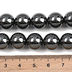 Chapelets de perles hématite synthétique sans magnétique&nbsp;GG-CBAB93D-B01-12mm