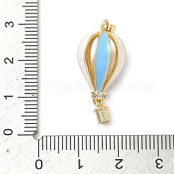 Pendenti in zirconi cubici trasparenti in micro pavè di ottone&nbsp;KK-H254-02G