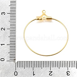 Cremagliera placcatura orecchini a cerchio ad anello in ottone&nbsp;KK-L125-01G