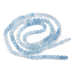 Natürliche Aquamarin-Farbverlaufsperlenstränge&nbsp;G-G271-F01-3x3mm