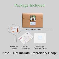 Kits de démarrage de broderie bricolage à motifs de fleurs&nbsp;DIY-P077-103