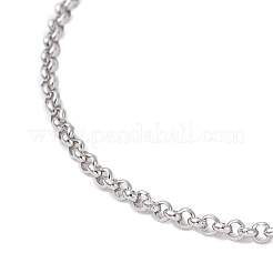 2 mm 304 Edelstahl Rolo Kette Schieber Armband machen&nbsp;AJEW-JB01406