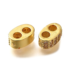 Rack-Plattierung Messing Micro Pave Kubisch Zirkonia Connector Charms&nbsp;KK-M313-03G