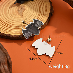 Lindos pendientes de resina con forma de murciélago de dibujos animados para regalo de fiesta de Halloween&nbsp;OI2256-1