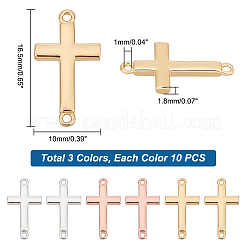 30 pz 3 colori di ciondoli per connettori in ottone&nbsp;KK-PH0005-50