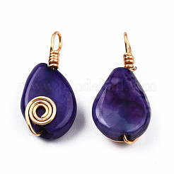 Pendentifs d'agate naturelle&nbsp;G-N326-137