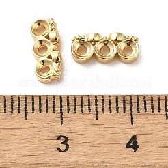 Charms scorrevole in zirconia cubica trasparente micro pavè di ottone&nbsp;KK-G481-01G