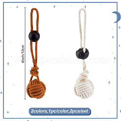 2 Stück Baumwoll-Anhänger-Dekoration.&nbsp;HJEW-DR00070