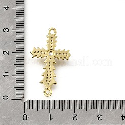 Ciondolo con connettore religioso in ottone con zirconi cubici trasparenti&nbsp;KK-Q066-14G