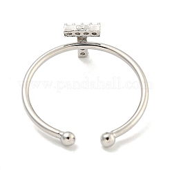 Anneaux de manchette ouverts en laiton plaqué en rack pour femmes&nbsp;RJEW-F162-02P-T