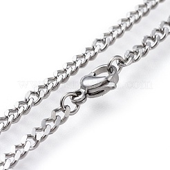 Collar de cadena de eslabones de acero inoxidable 201 que no se deslustra&nbsp;NJEW-G326-05P