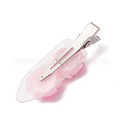 3 fermaglio per capelli in coccodrillo di plastica e lega di fiori di 3 colori&nbsp;PHAR-JH00132