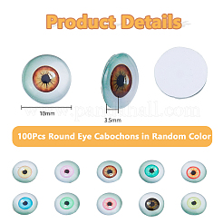 100 Stück Glas-Cabochons zum Basteln von Augen&nbsp;DIY-DC0002-68A