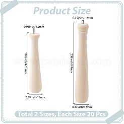 40 Stück 2 Stile Schima Holzperlen&nbsp;WOOD-GF0002-41