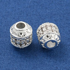 Placage de crémaillère en laiton micro pavé de perles de zircone cubique claires&nbsp;KK-L215-309S