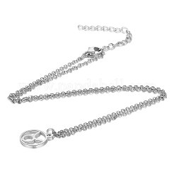 Collares colgantes de acero inoxidable 201 que no se deslustran&nbsp;NJEW-S063-TN505-2
