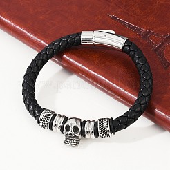 Geflochtene Armbänder aus Mikrofaser-Lederband&nbsp;BJEW-D304-08AS