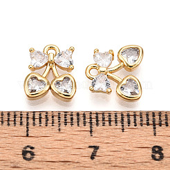 Breloques en laiton avec zircone cubique de micro pave&nbsp;KK-N261-94B-G