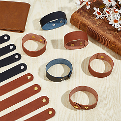 2 Stück verstellbares Armband aus schlichtem Lederband in 2 Farben&nbsp;BJEW-OC0001-24B