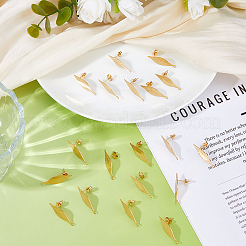 20 pièce de boucles d'oreilles à tige en acier inoxydable 304&nbsp;STAS-DC0017-05