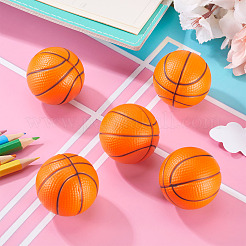 5 Stück Mini-Basketball aus PU-Leder für Puppendekorationen&nbsp;AJEW-TA0002-47