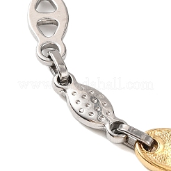 201 Edelstahl-Armbänder mit ovalen und Pferdeaugen-Gliederketten&nbsp;BJEW-B078-104GP