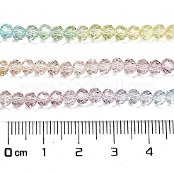 Transparent bemalte Glasperlenstränge&nbsp;X1-DGLA-A034-T4mm-A15