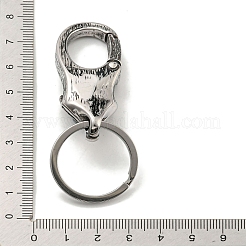 Accessoires en acier inoxydable chirurgical 316 de style tibétain avec porte-clés en acier inoxydable 304&nbsp;FIND-Q101-05AS