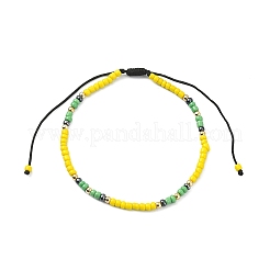 Bracciale da donna con perline intrecciate con semi di vetro&nbsp;BJEW-JB09628