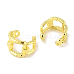Orecchini con polsino in ottone per le donne&nbsp;EJEW-I305-52G