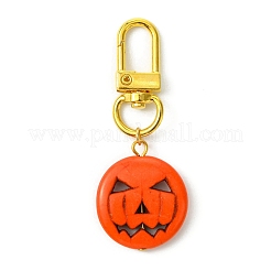 2 pz 2 colori di Halloween decorazioni ciondoli zucca turchese sintetico&nbsp;HJEW-JM01947